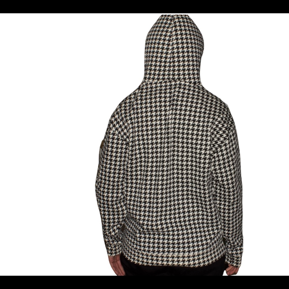 Houndstooth Hoodie unisex Fits true to Size - Picture 3 of 4